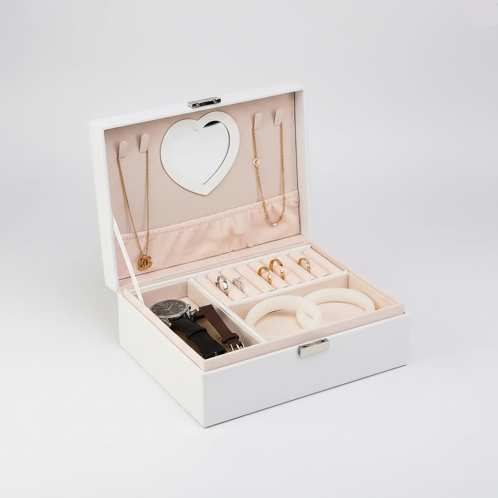 Coffret Bijoux Signature – Double Niveau & Plateau Amovible