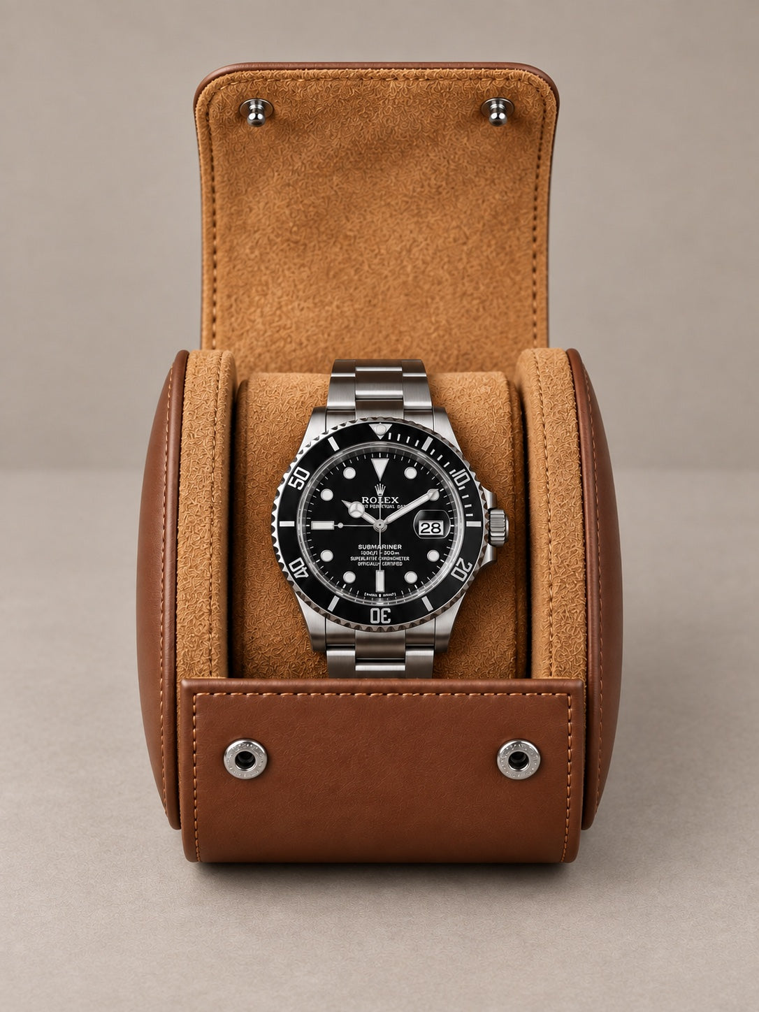 Étui de voyage 1 montre cognac Camden — vue 1