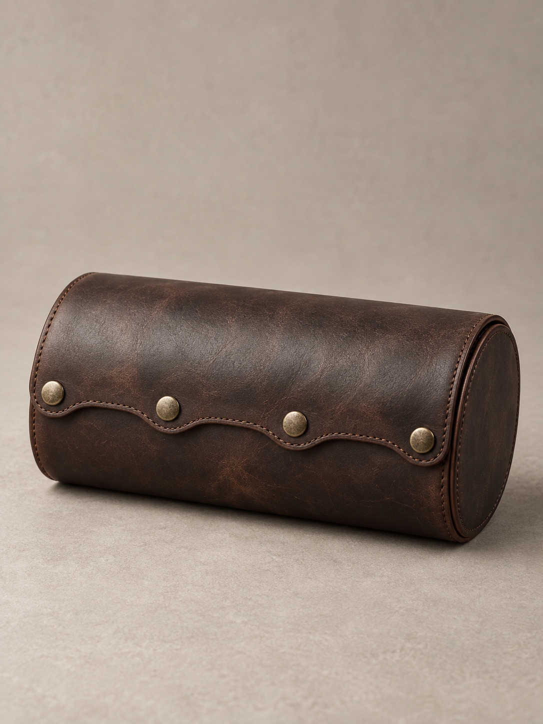 Étui de voyage 3 montres brun patiné Hadley — vue 2