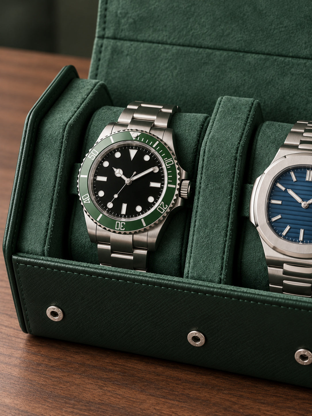 Étui 2 montres vert sapin Ascot — vue 5